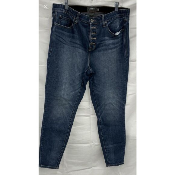 Torrid Bombshell Skinny Premium Stretch Button Fly Sky High Skinny Jeans 16R - Picture 1 of 7